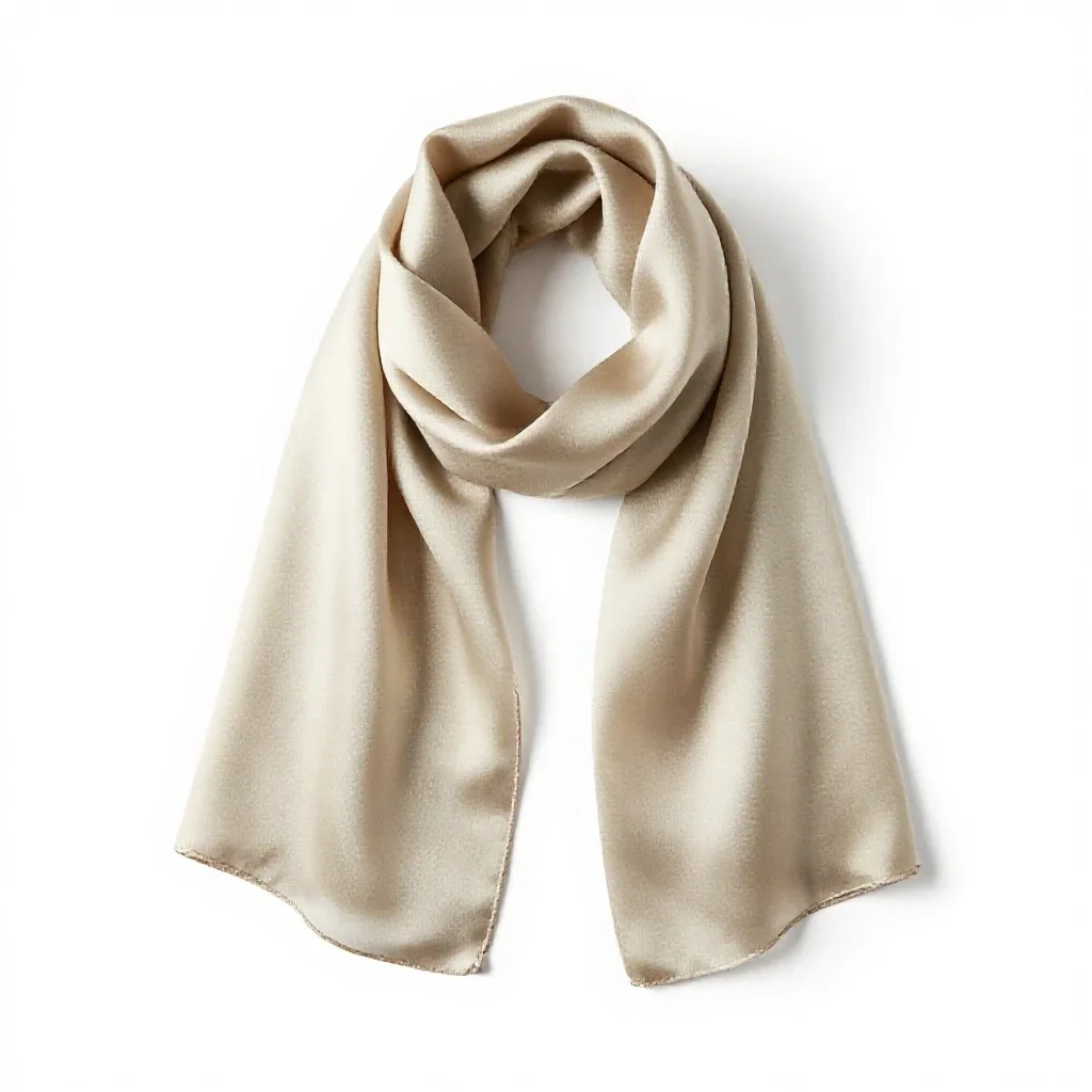 Silk scarf isolated on a white background