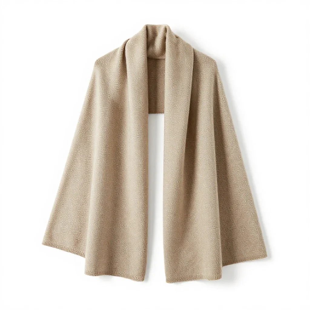 Woollen shawl isolated on a white background