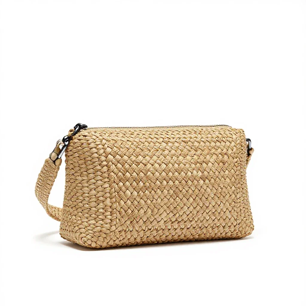 Woven belt bag isolated on a white background