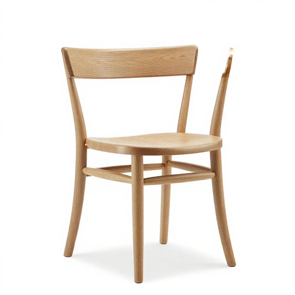 Bentwood bistro chair isolated on a white background