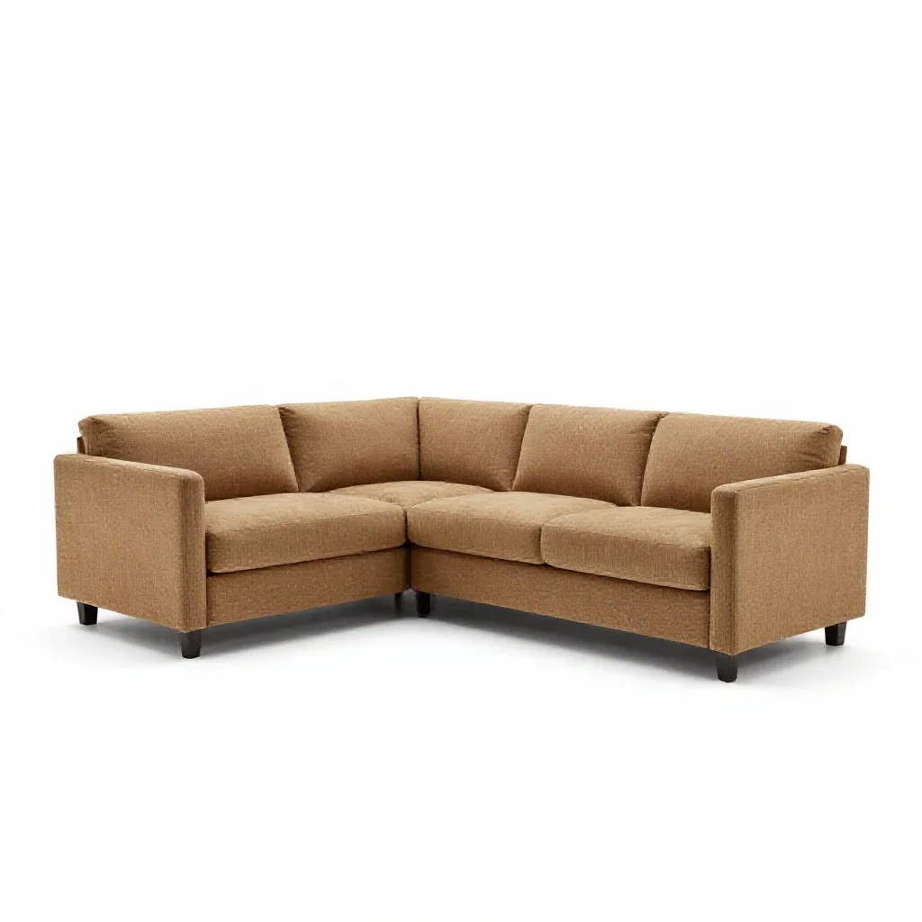 C-shaped sofa table isolated on a white background