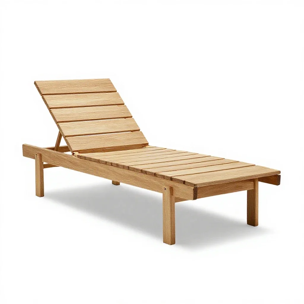 Chaise longue isolated on a white background