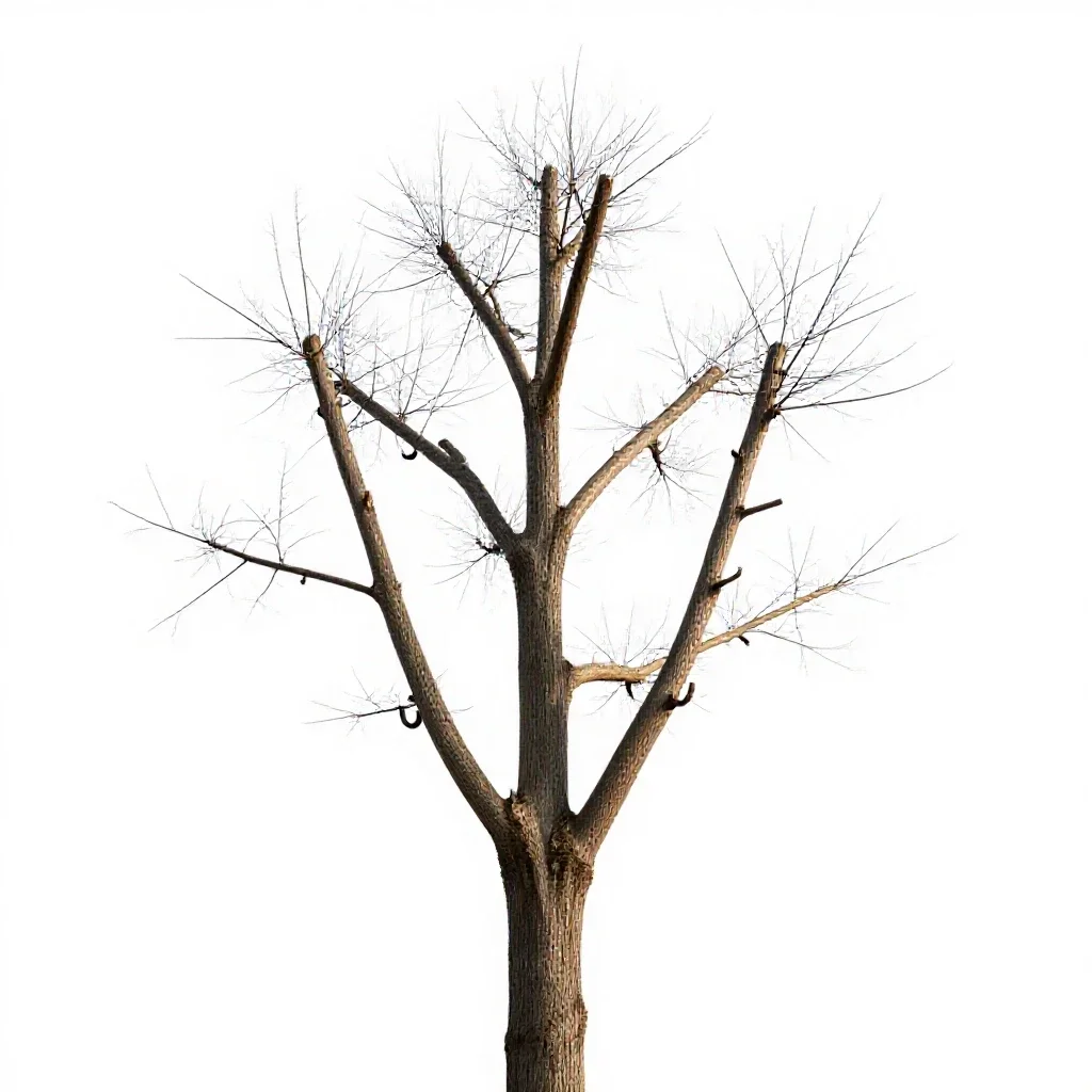 Hall tree with hooks isolated on a white background
