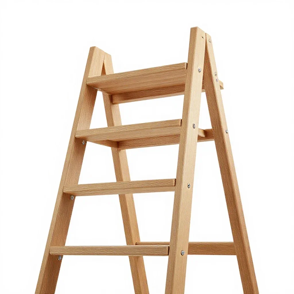 Ladder shelf isolated on a white background