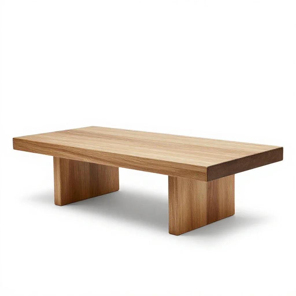 Low coffee table isolated on a white background