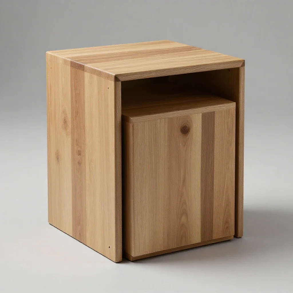 Nesting side table set isolated on a white background