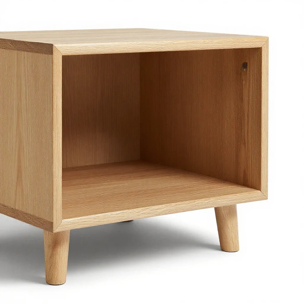 Nightstand with a shelf isolated on a white background