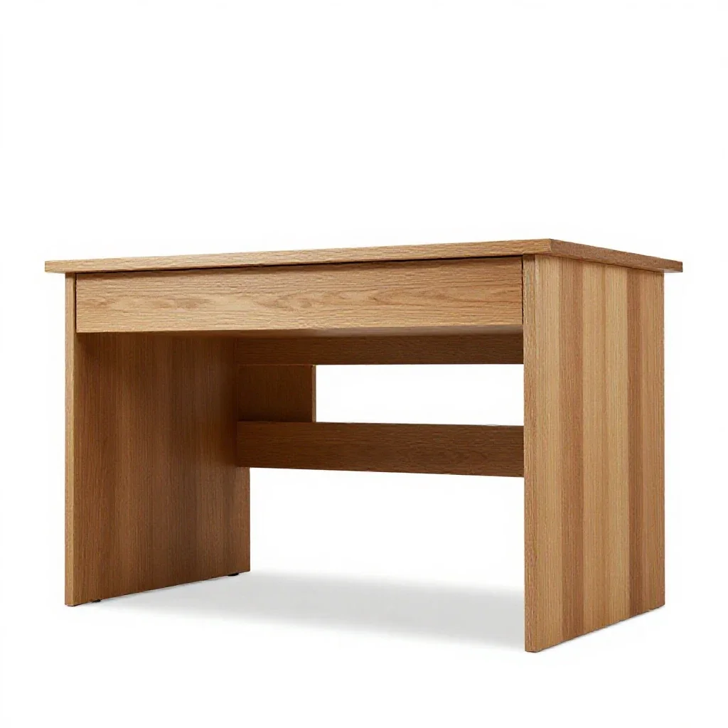 Writing desk with a drawer isolated on a white background