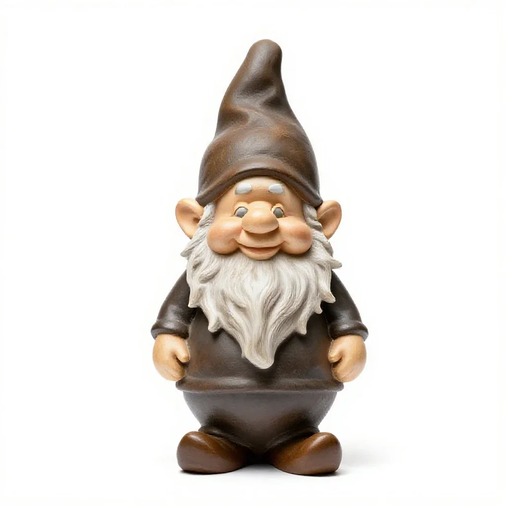 Garden gnome isolated on a white background