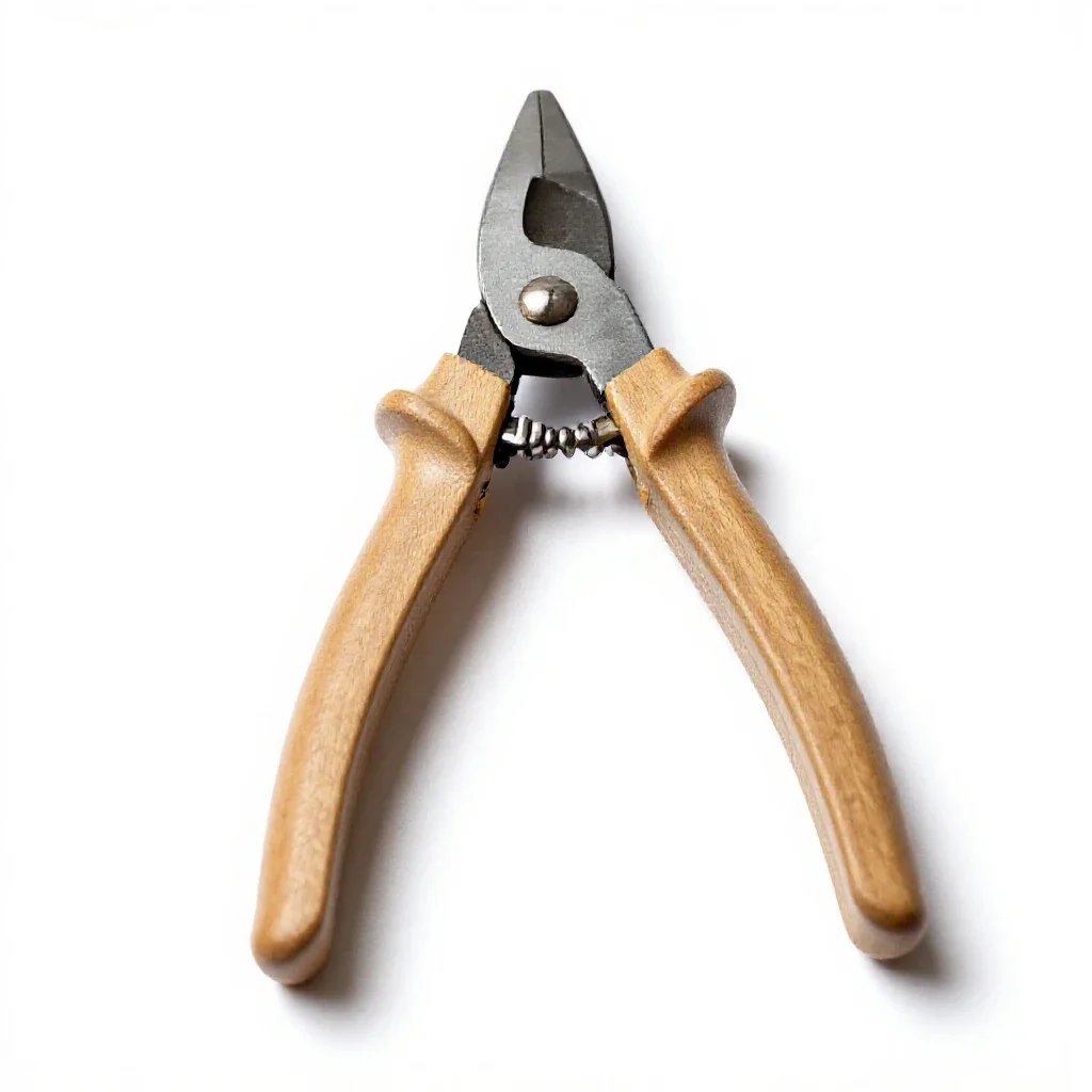 Pair of secateurs isolated on a white background