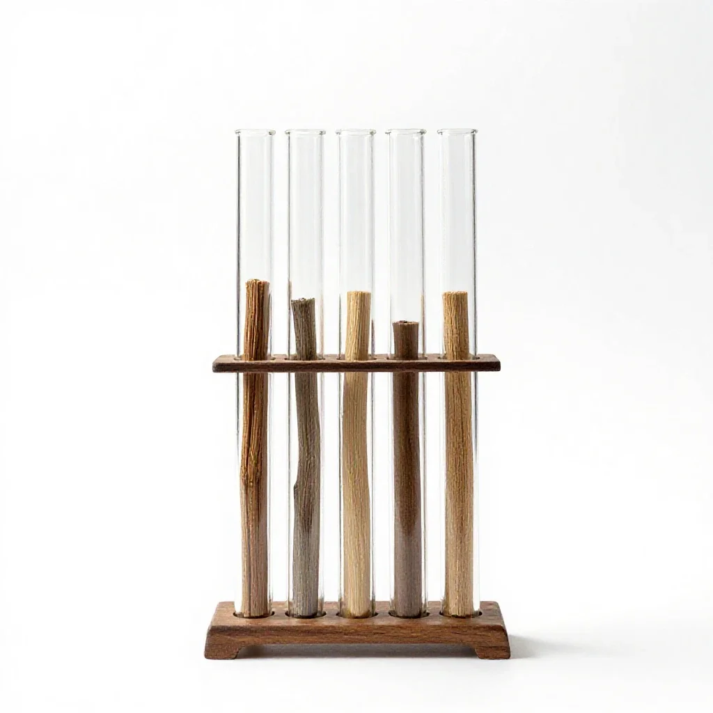 Propagation station with glass tubes isolated on a white background