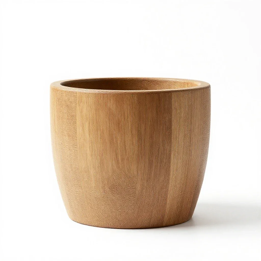 Self-watering planter isolated on a white background