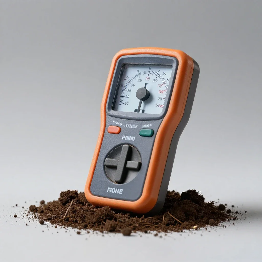 Soil ph meter isolated on a white background