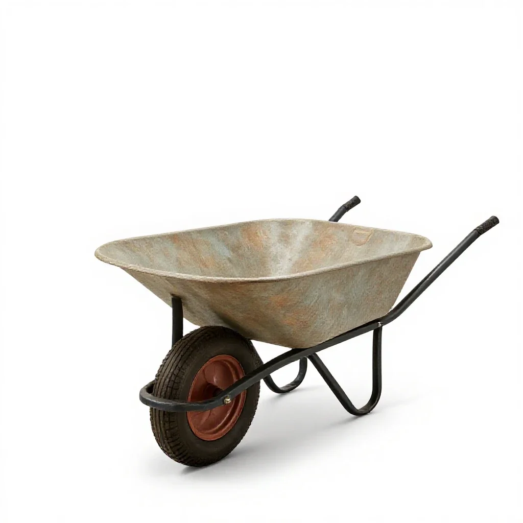 Wheelbarrow isolated on a white background