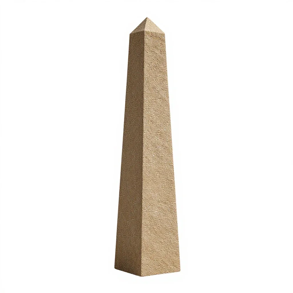 Obelisk plant support isolated on a white background