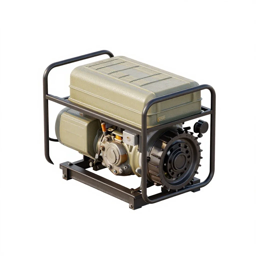 Diesel generator isolated on a white background