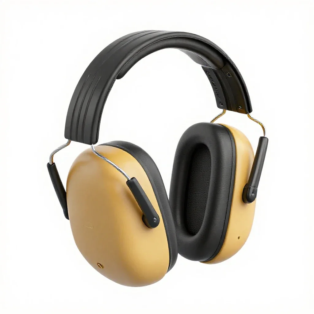 Hearing protection earmuff isolated on a white background