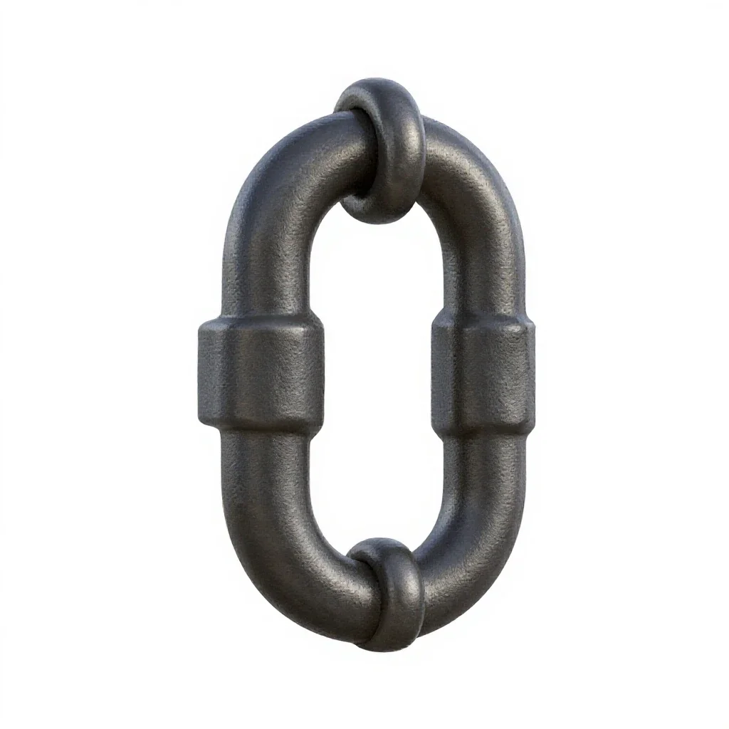 Heavy shackle isolated on a white background