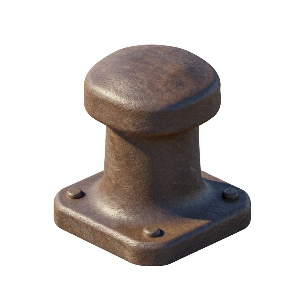 Mooring bollard isolated on a white background