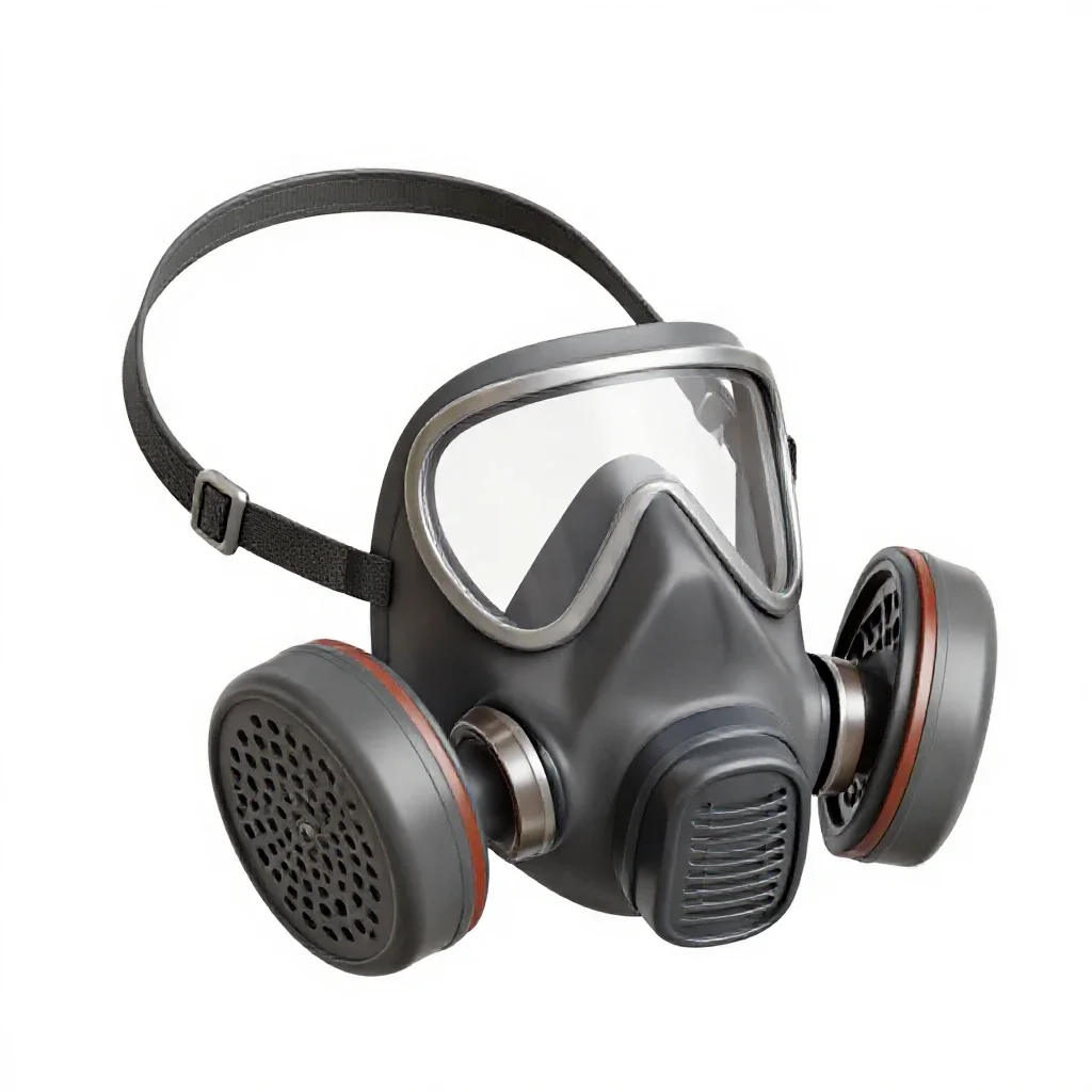 Respirator mask isolated on a white background