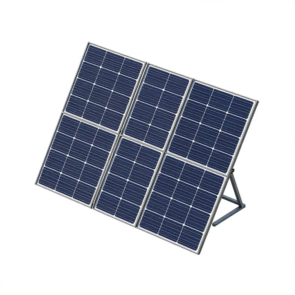 Solar panel array module isolated on a white background