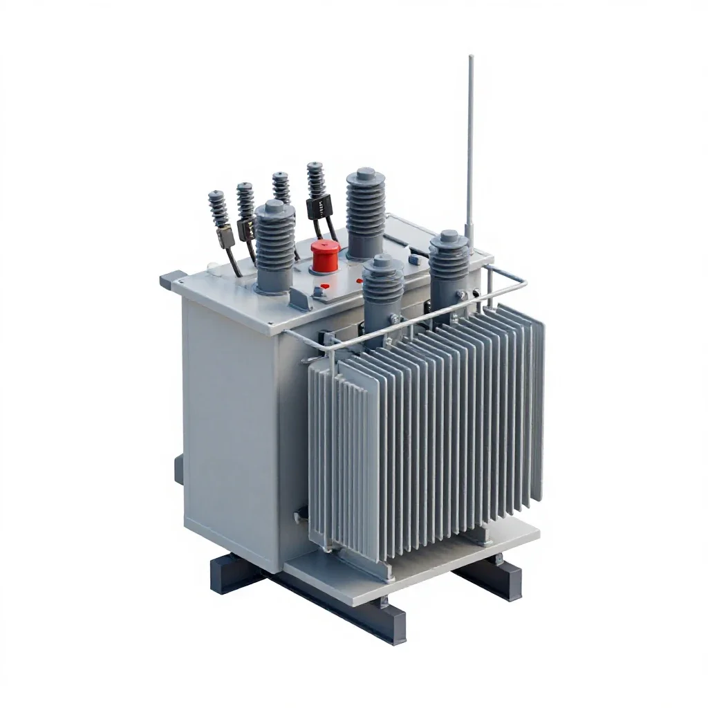 Transformer substation model isolated on a white background