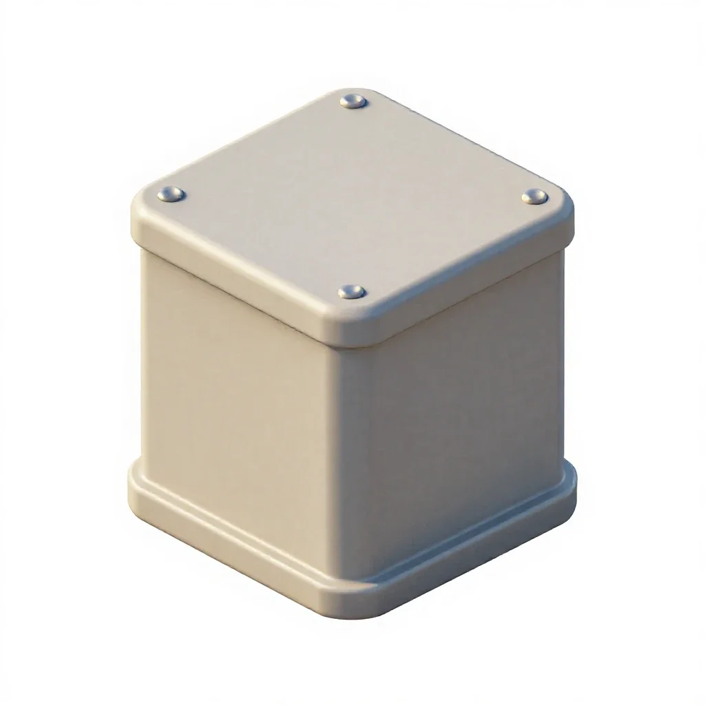 Electrical junction box isolated on a white background