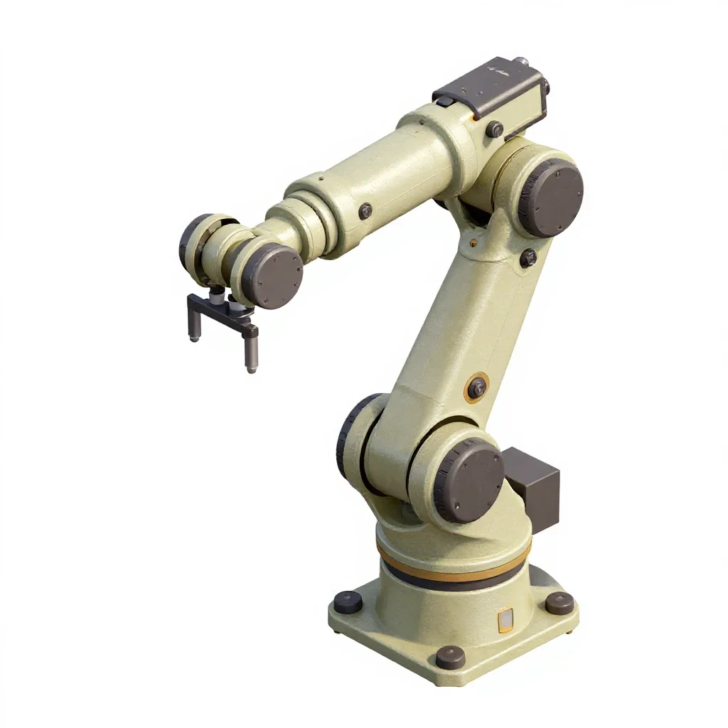 Industrial robot arm isolated on a white background