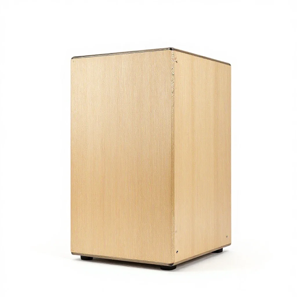 Cajon box drum isolated on a white background