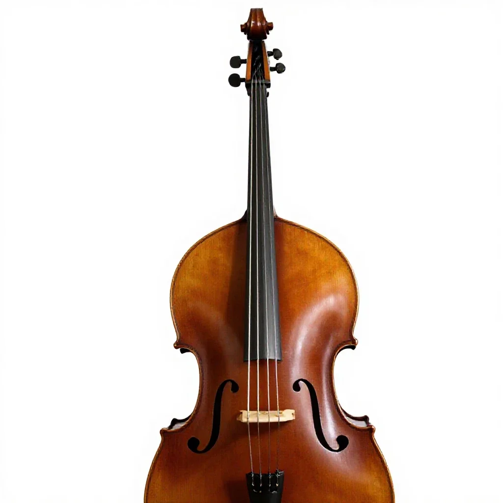 Double bass isolated on a white background