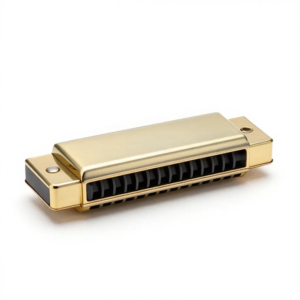 Harmonica isolated on a white background
