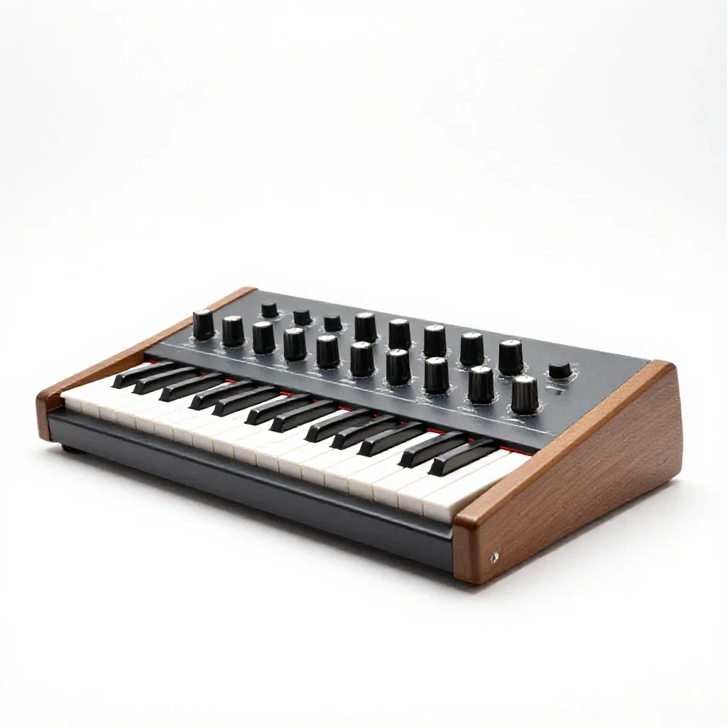 Modular synthesizer isolated on a white background