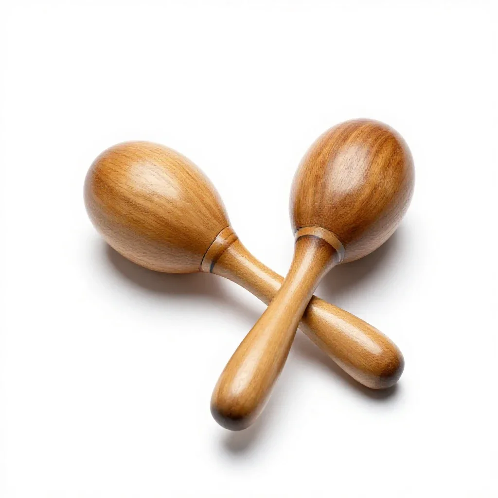 Pair of maracas isolated on a white background