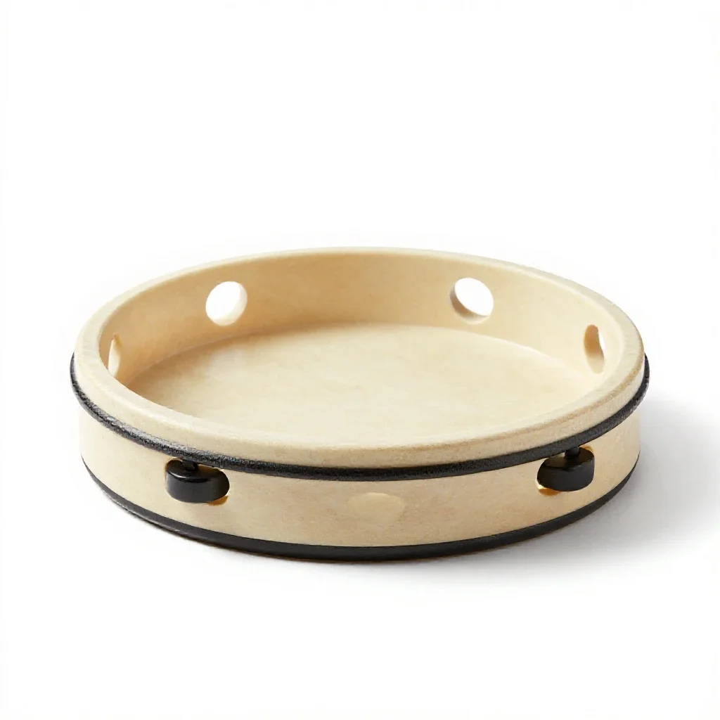 Tambourine isolated on a white background