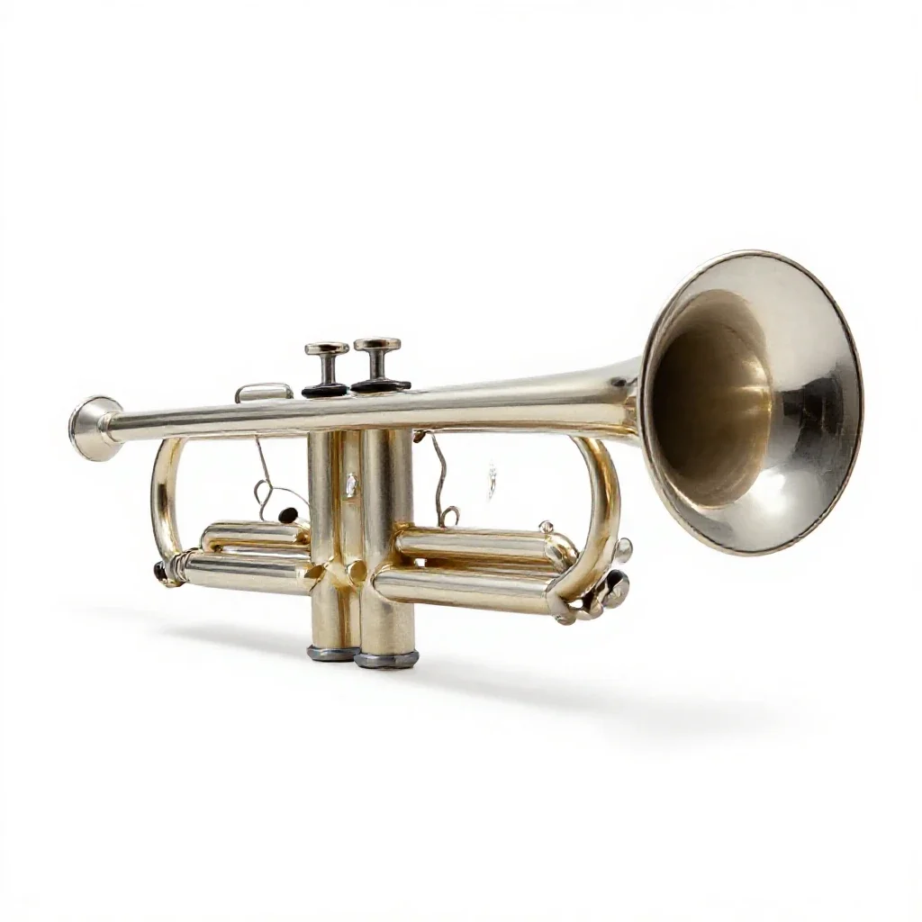 Trumpet isolated on a white background