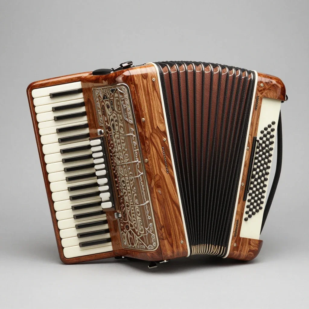 Accordion isolated on a white background