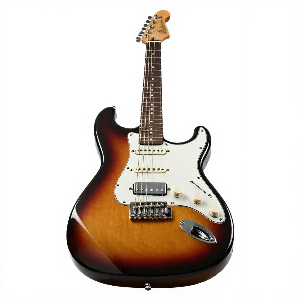 Electric guitar isolated on a white background