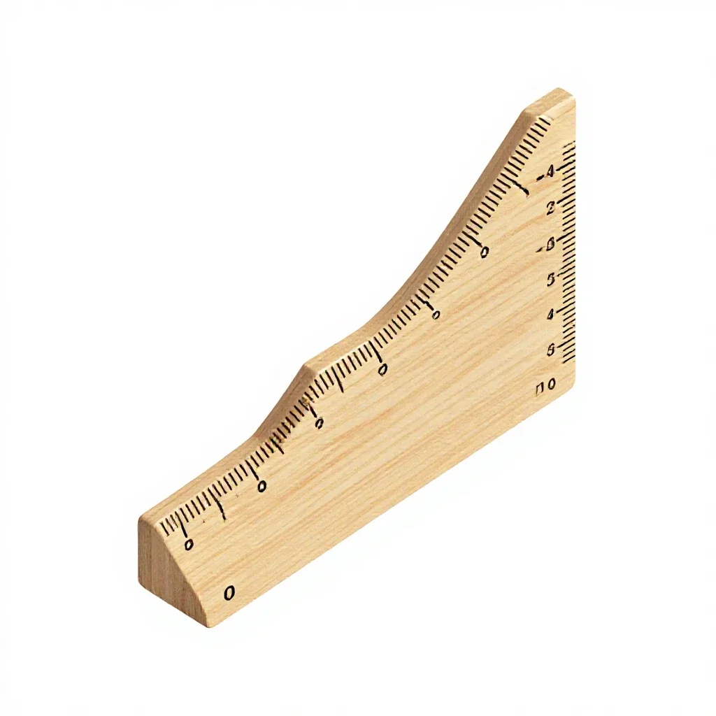 Growth chart ruler isolated on a white background