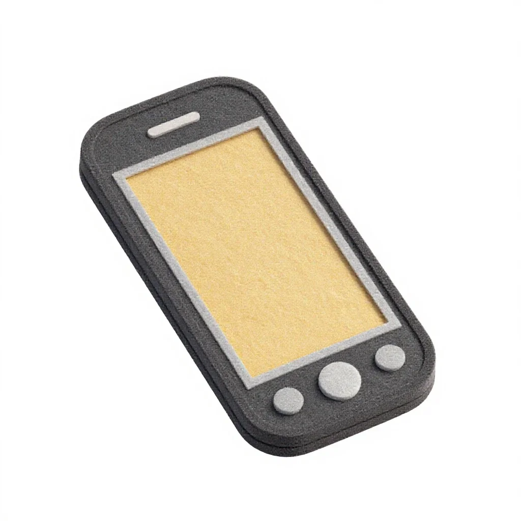 Mobile with felt shapes isolated on a white background