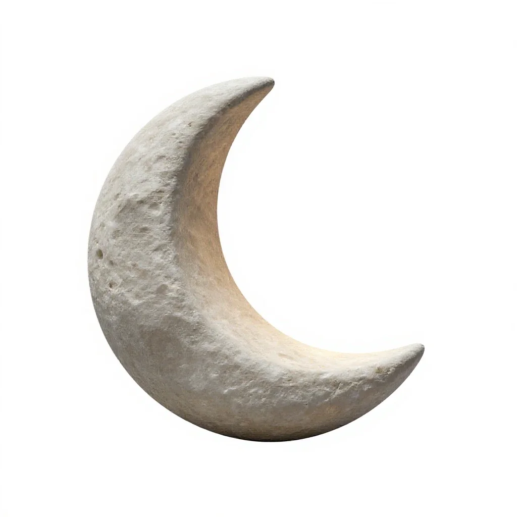 Night light shaped like a moon isolated on a white background