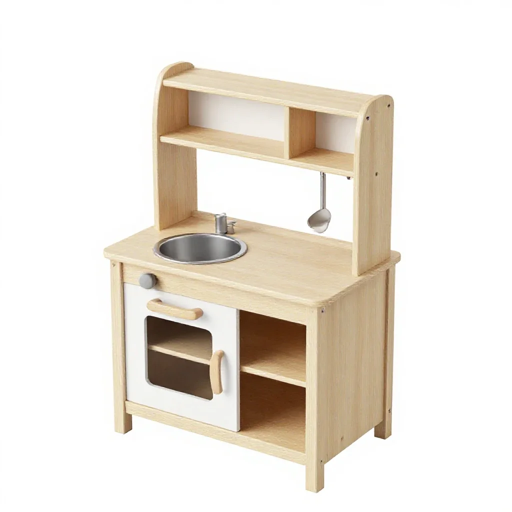 Play kitchen isolated on a white background