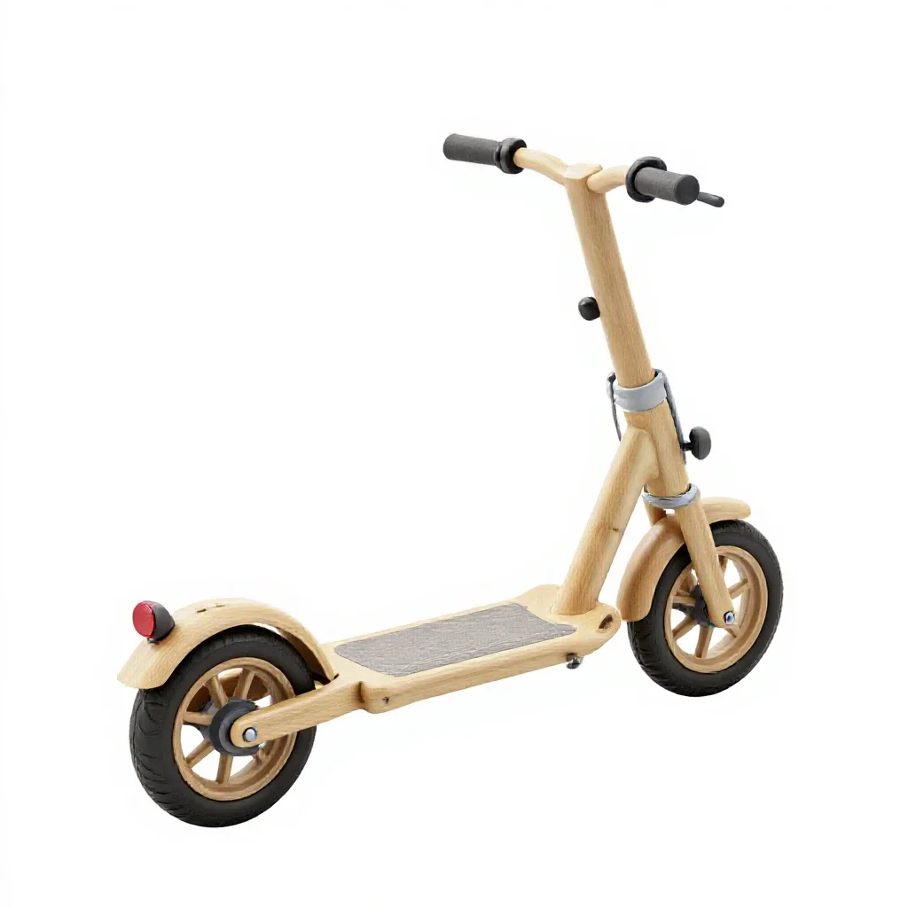 Scooter with a folding stem isolated on a white background