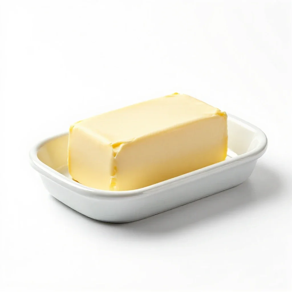 Butter dish isolated on a white background