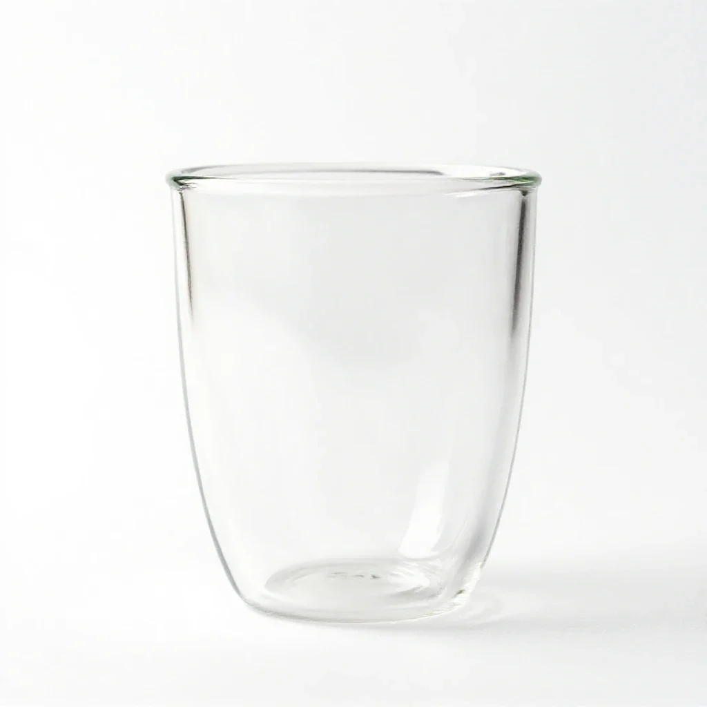 Double-walled glass tumbler isolated on a white background