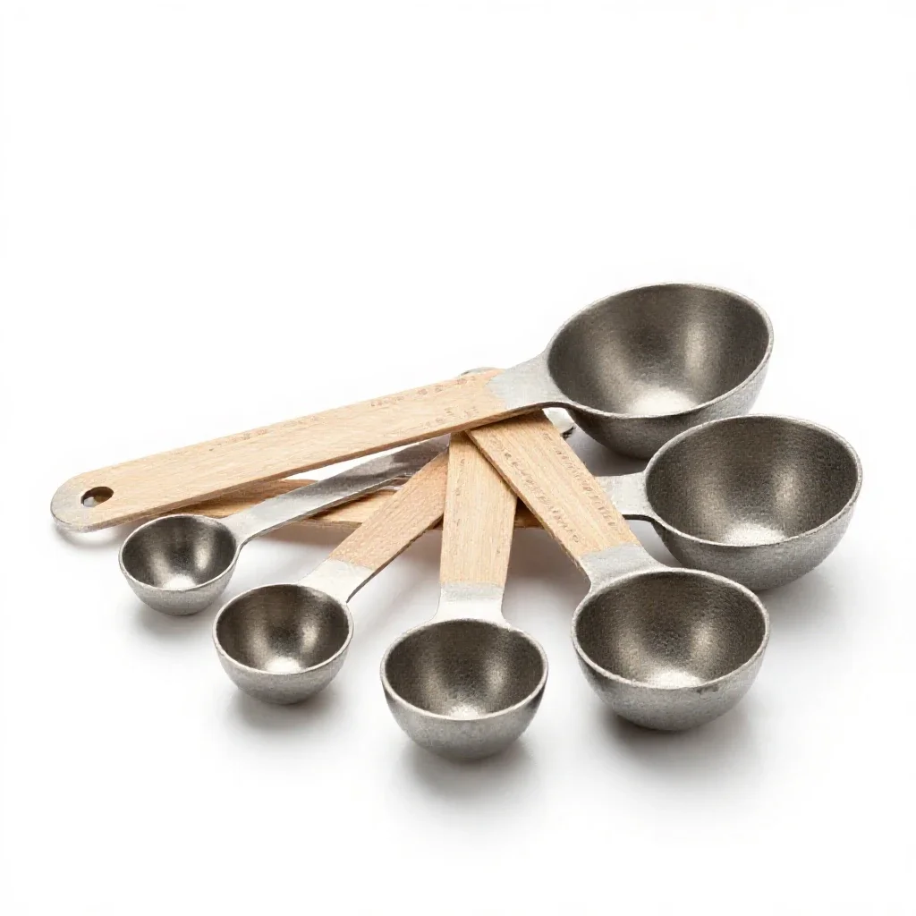 Set of measuring spoons isolated on a white background
