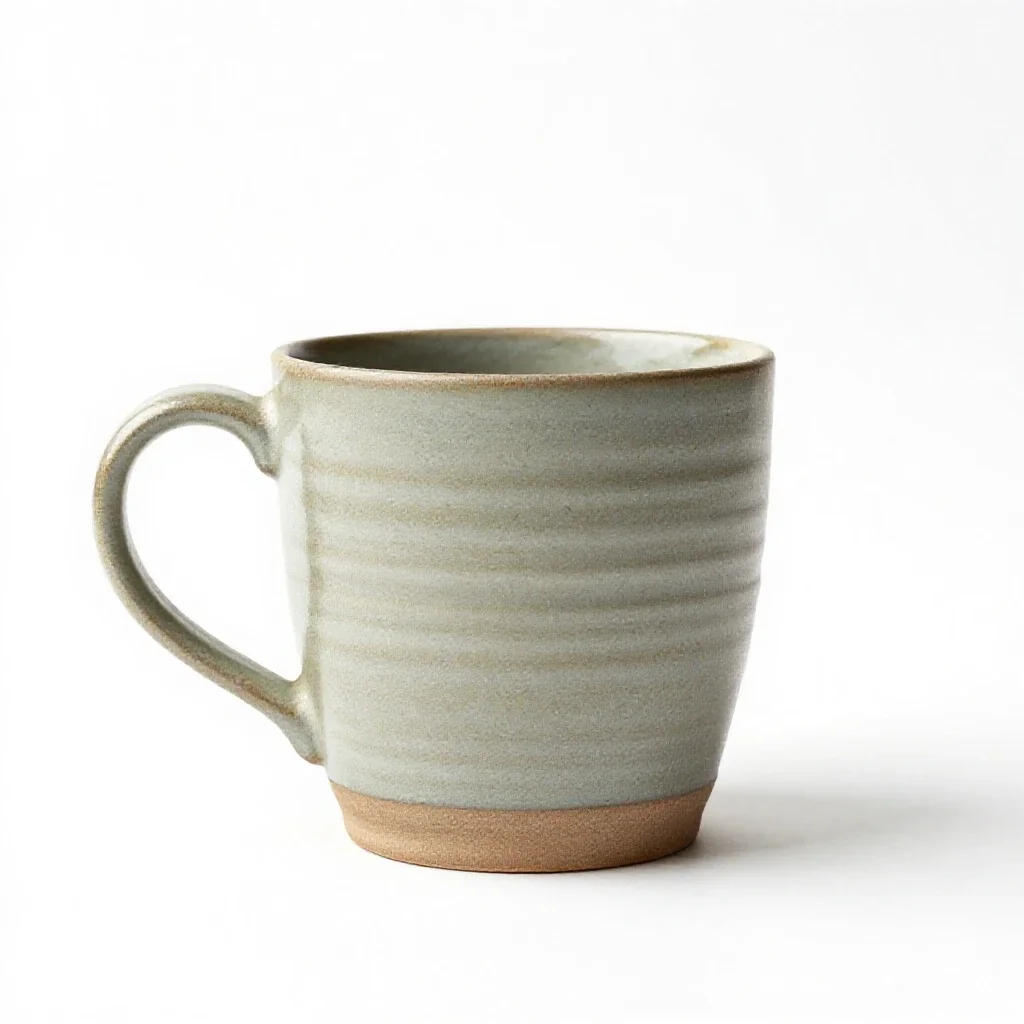 Stoneware mug isolated on a white background