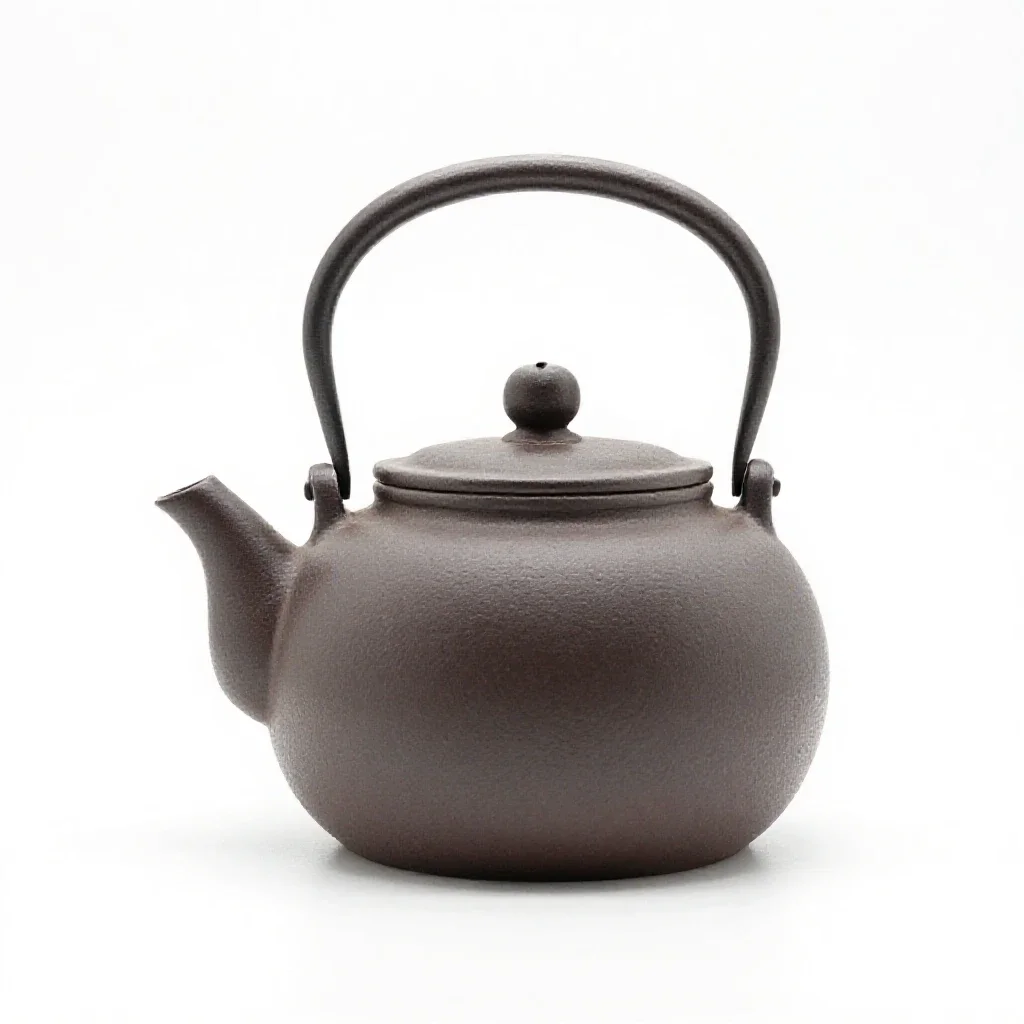 Teapot with an infuser isolated on a white background