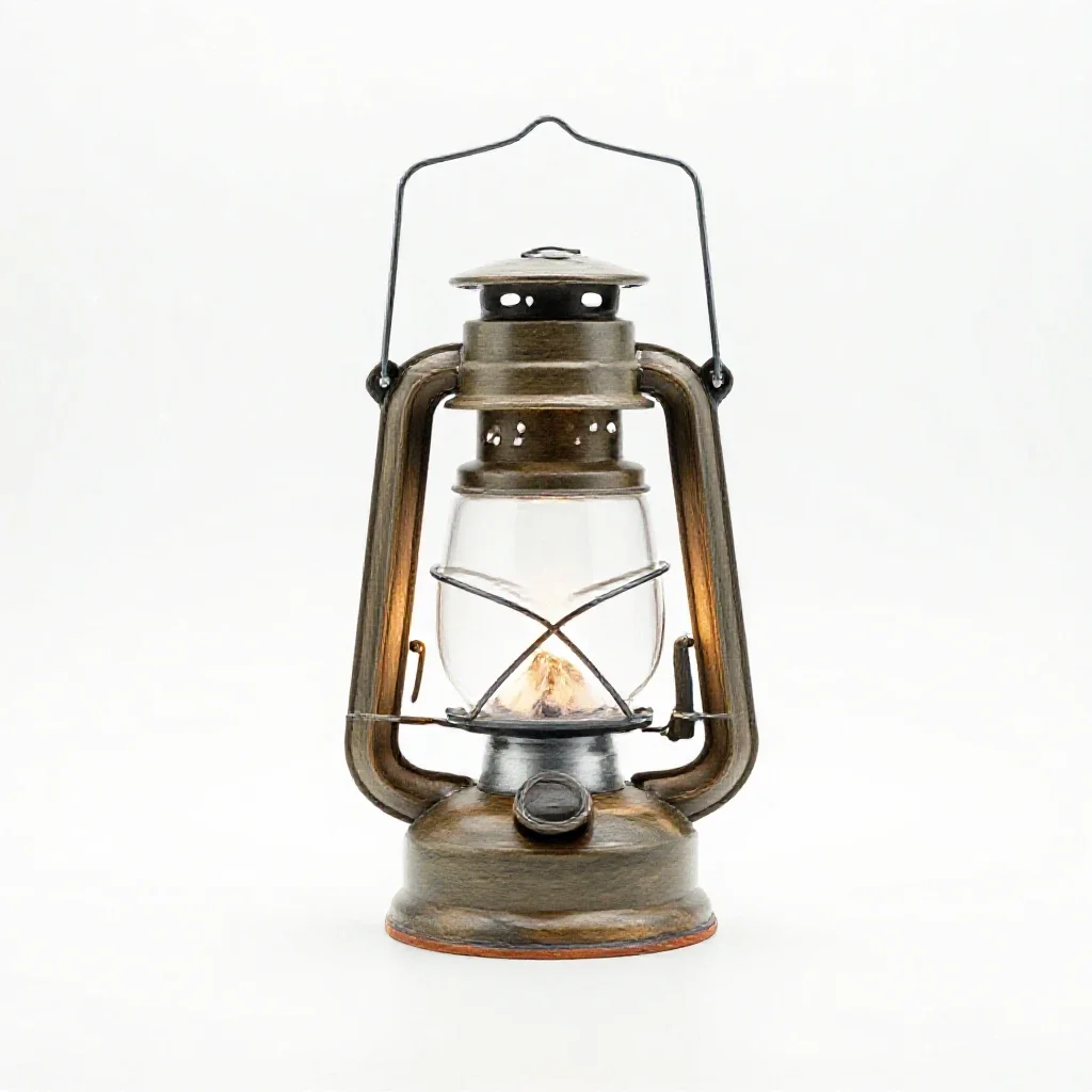 Camping lantern isolated on a white background