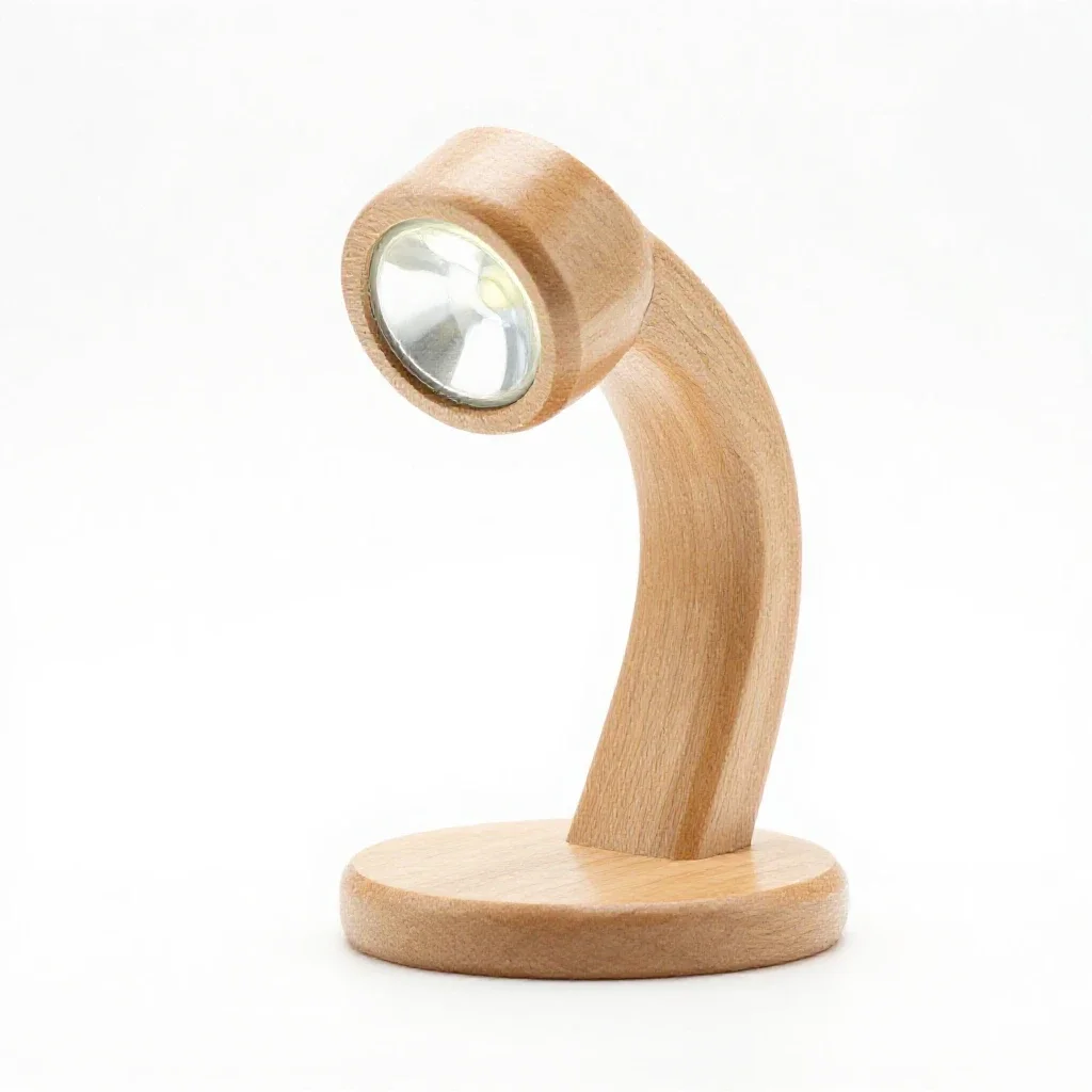 Clip-on reading light isolated on a white background