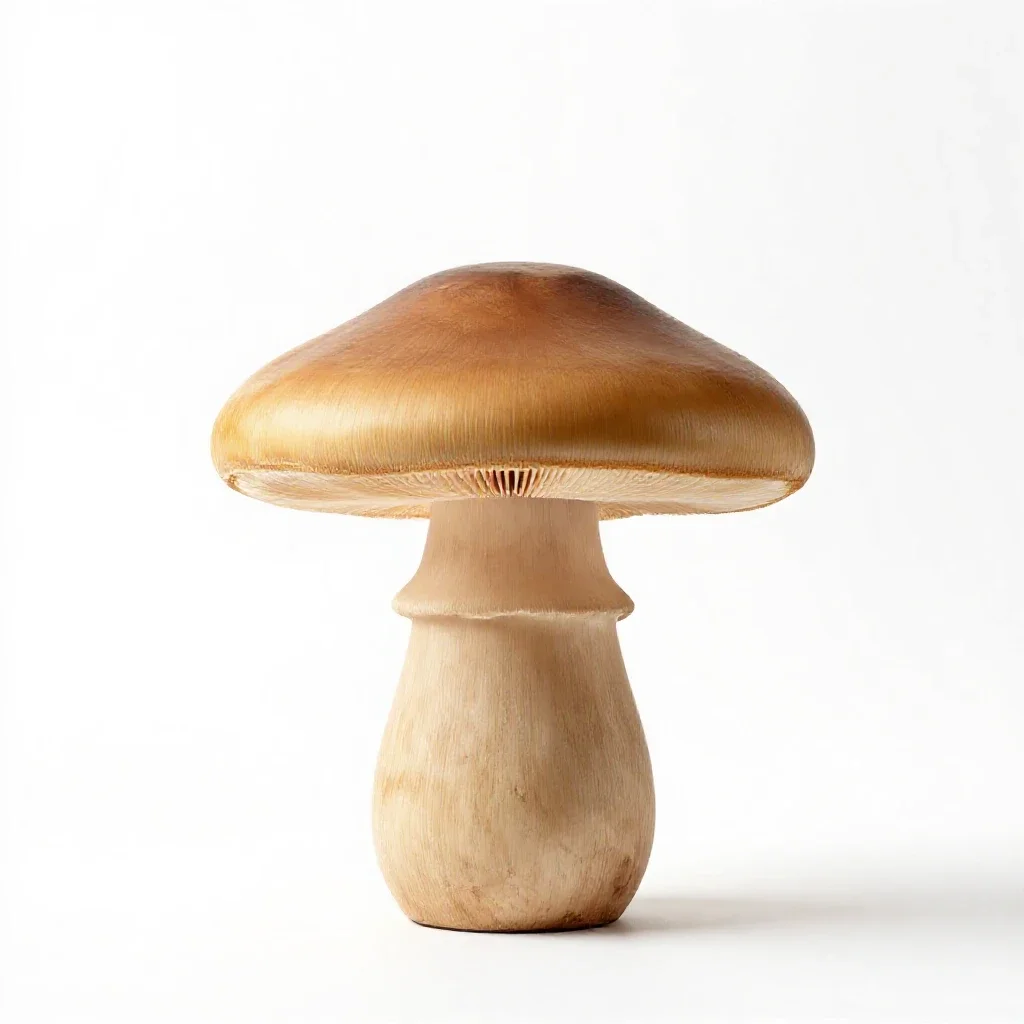 Mushroom table lamp isolated on a white background